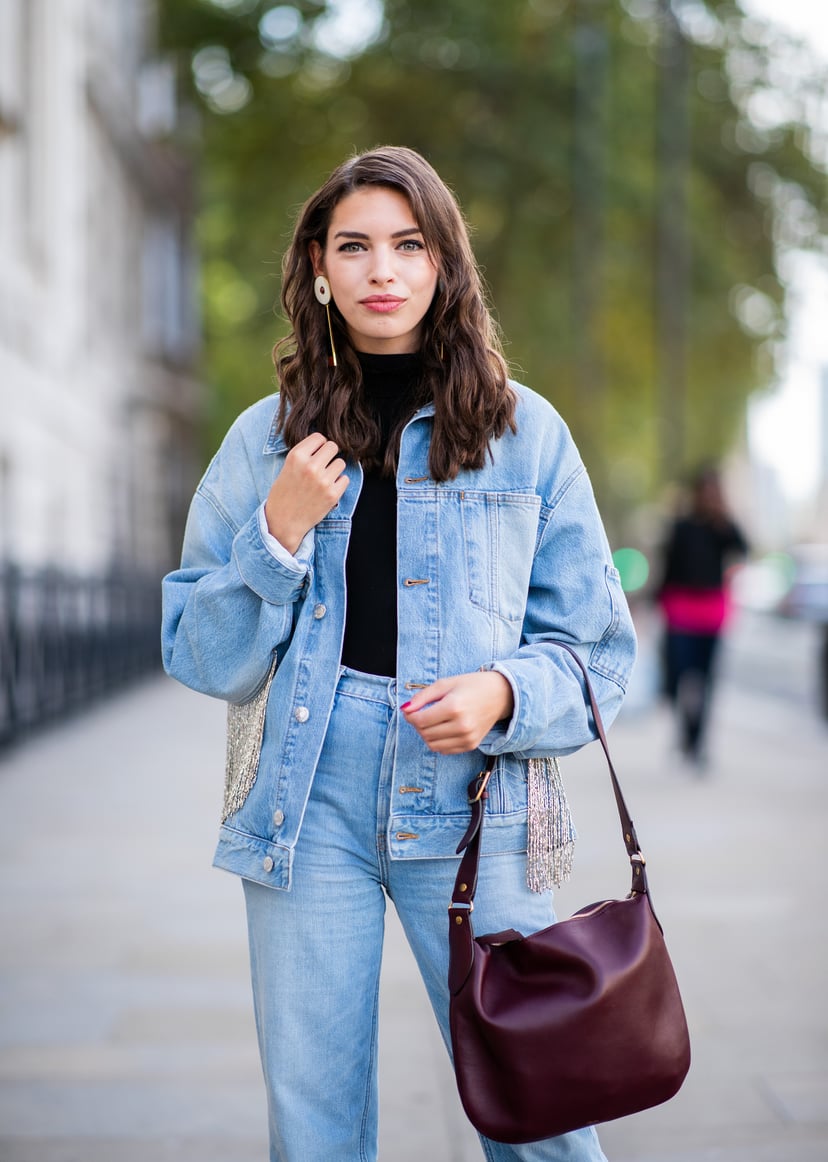Tube socks are a playful way to give a denim jacket and shorts a