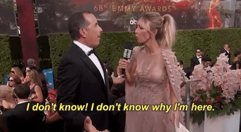 Jerry Seinfeld and Giuliana Rancic at the 2016 Emmys
