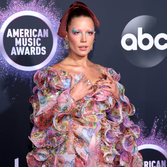 Halsey's Groovy Floral Gown and Butterfly Rings at the AMAs