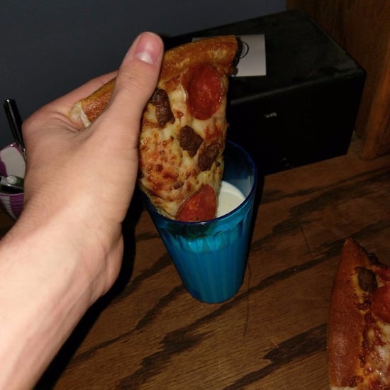 Dipping Pizza in Milk
