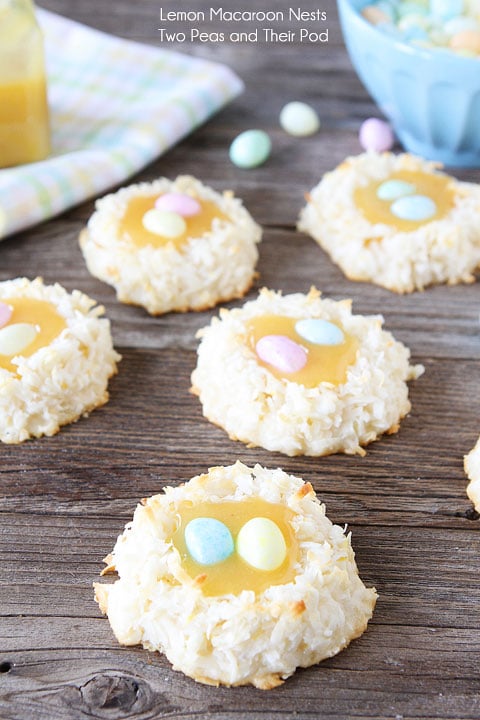 Coconut Lemon Macaroon Nests