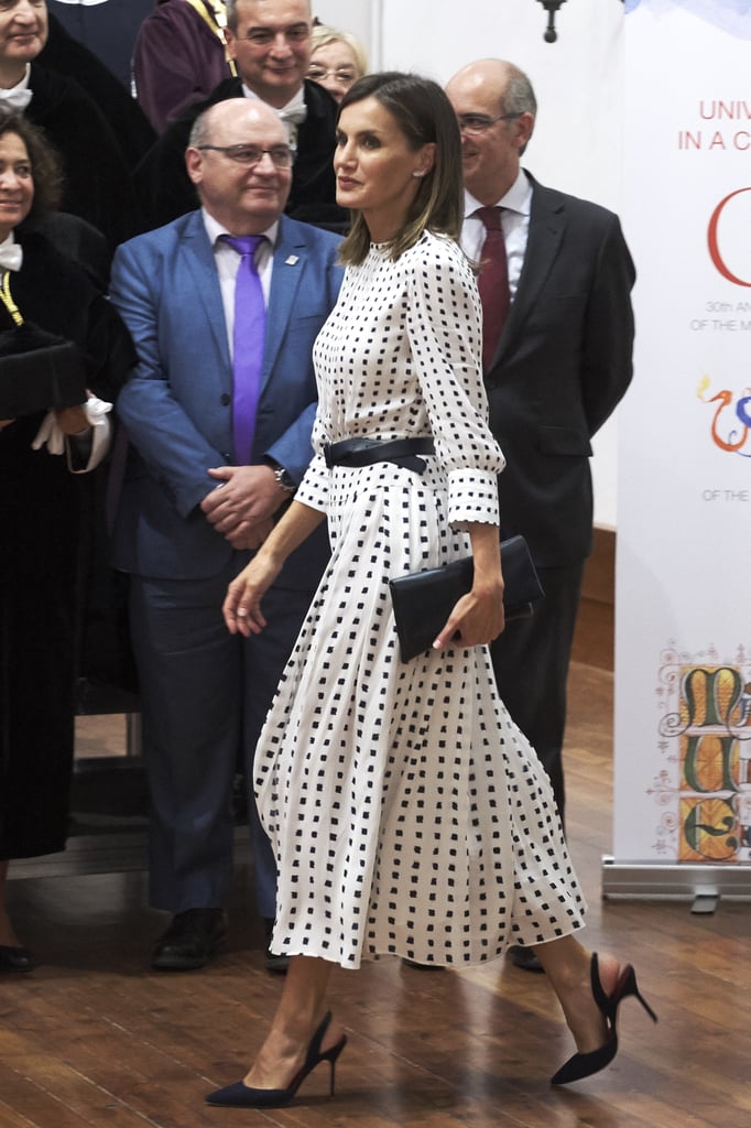 Queen Letizia's Massimo Dutti Midi Dress September 2018