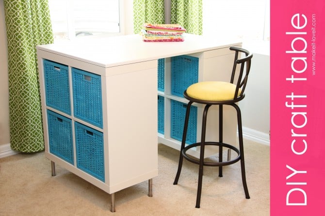 Turn Ikea Shelves Into a Table Turn Ikea Shelves Into a Table