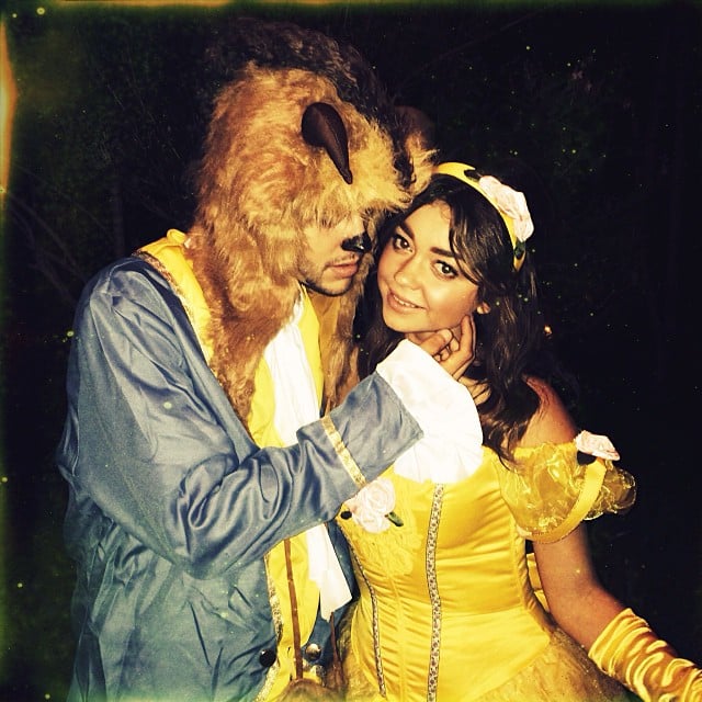 Sarah Hyland dressed up as Belle for Halloween, with her boyfriend Matt Prokop as Beast.
Source: Instagram user therealsarahhyland