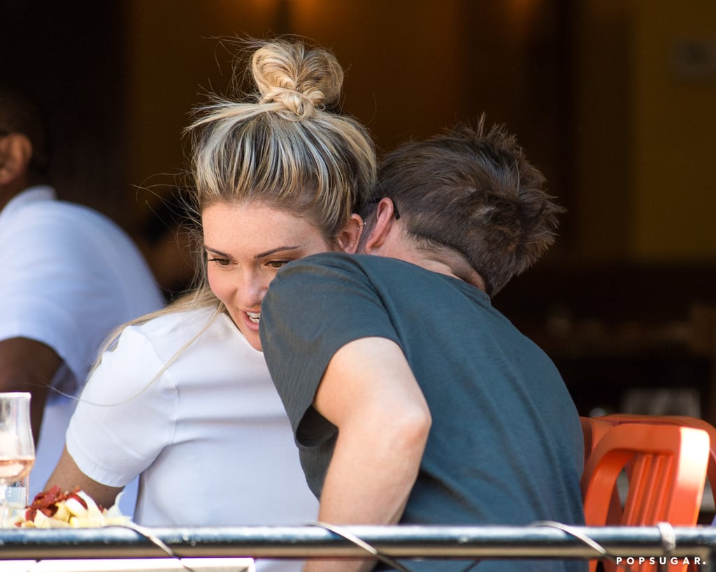 Aaron Paul and Lauren Parsekian Kissing in NYC August 2016