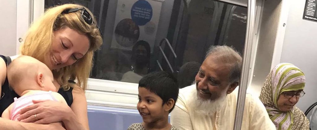 Viral Photo of 2 Families on NYC Subway