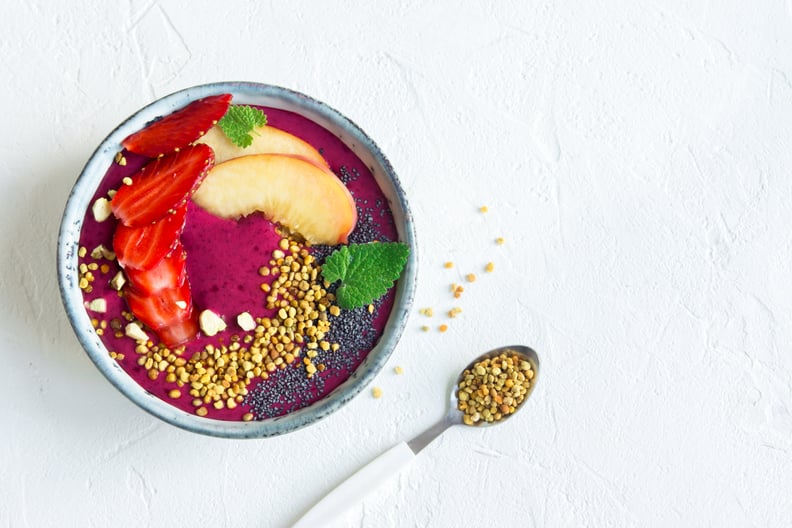 Acai smoothie bowl with bee pollen benefits