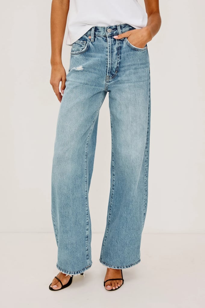 Rails Belmont Arc Jean ($238) 
If there's anything I always feel good spending my money on, it's a good pair of denim. It's basically a given for any San Francisco outfit, and Rails has been my treat-yourself brand for the past few months. This pair are unbelievably soft and the perfect amount of baggy, but they somehow retain a structured look. The Authentic Stone wash is light and lived in, and pairs perfectly with a white tank. I've been reaching for the Embrace Ribbed Bra Top ($70), which is ultra-comfy and has built-in padding.