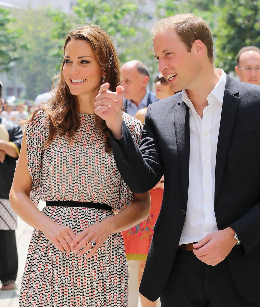 Prince William shared a funny moment with his wife as they enjoyed a cultural event in Singapore on day two of their 2012 tour.
Prince William shared a funny moment with his wife as they enjoyed a cultural event in Singapore on day two of their 2012 tour.