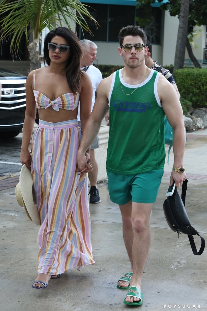 Priyanka Chopra Crop Top With Nick Jonas in Miami