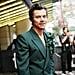 哈里·斯泰尔斯在多伦多电影节上的绿色古驰手袋