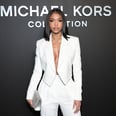 Lori Harvey Is a Michael Kors Muse in All-White Blazer and Tailored Trousers