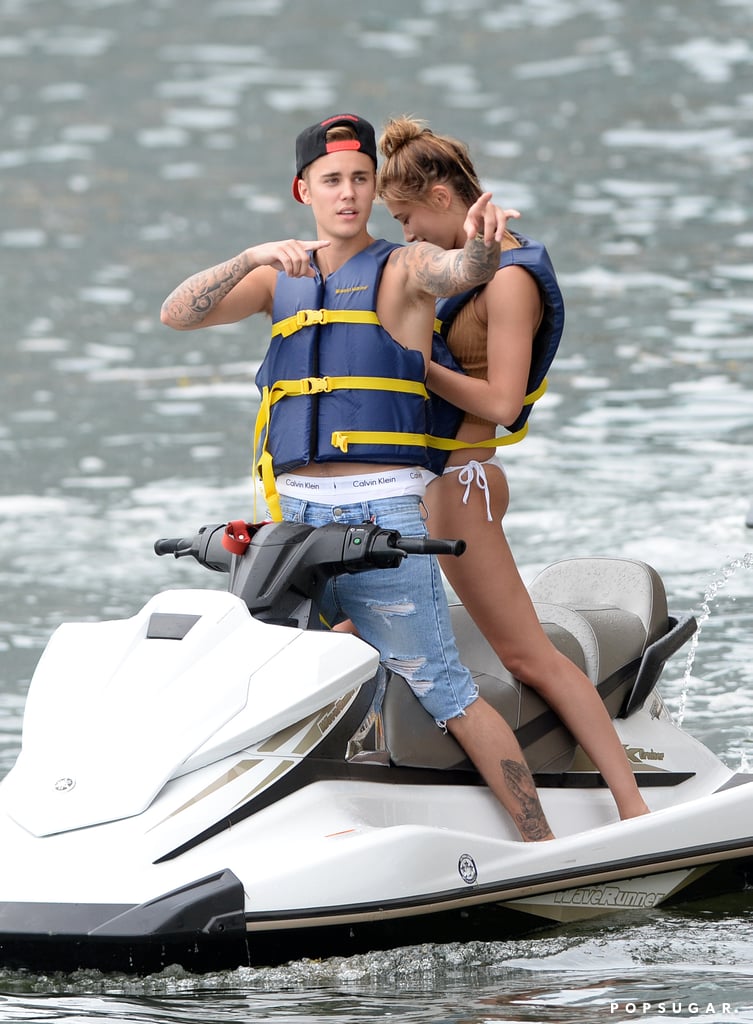 Justin Bieber and Hailey Baldwin in Miami Pictures