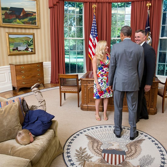 Kid Face-Plants on President Obama's Couch