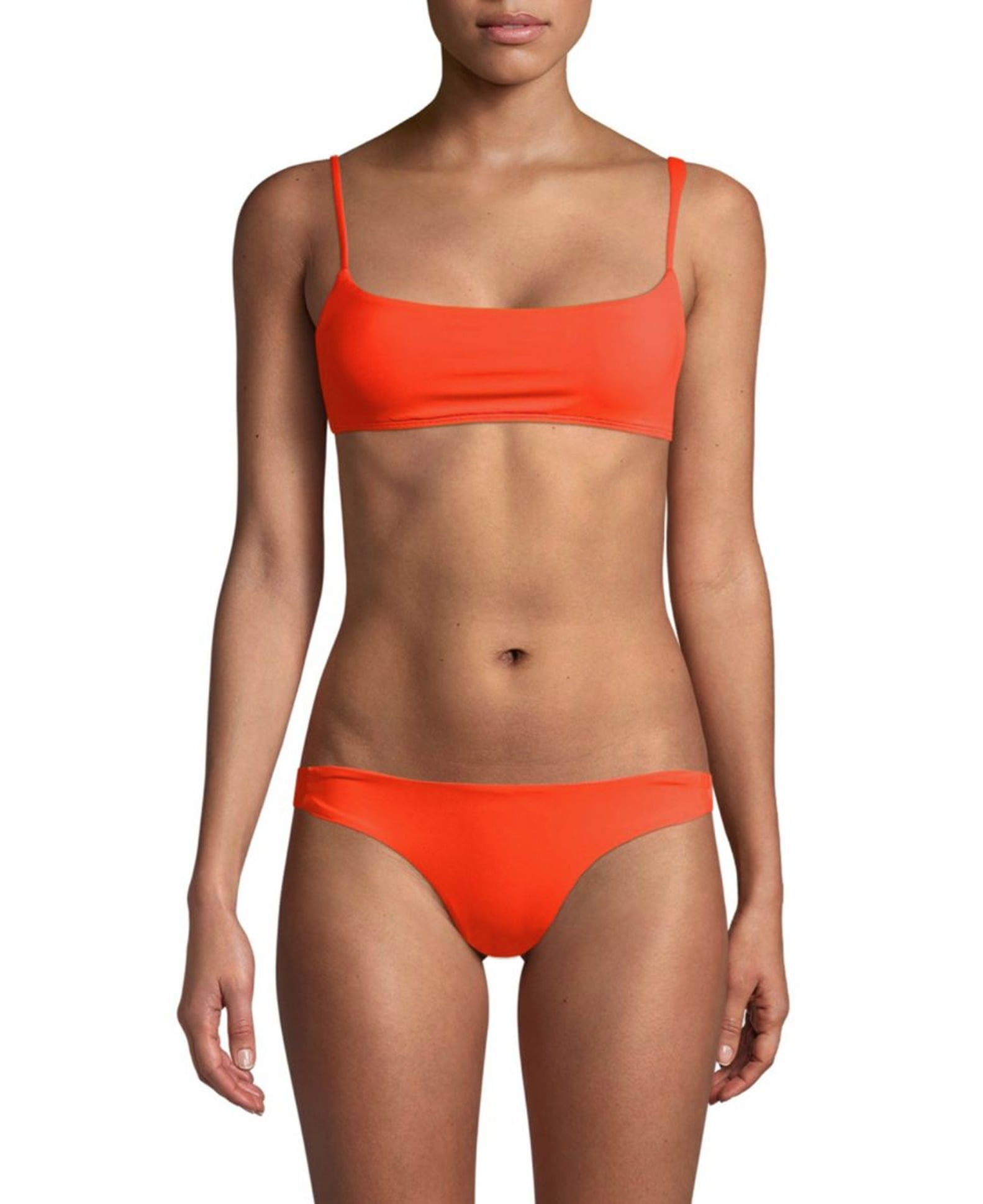 Iskra Lawrence Orange Aerie Bikini Popsugar Fashion 0458