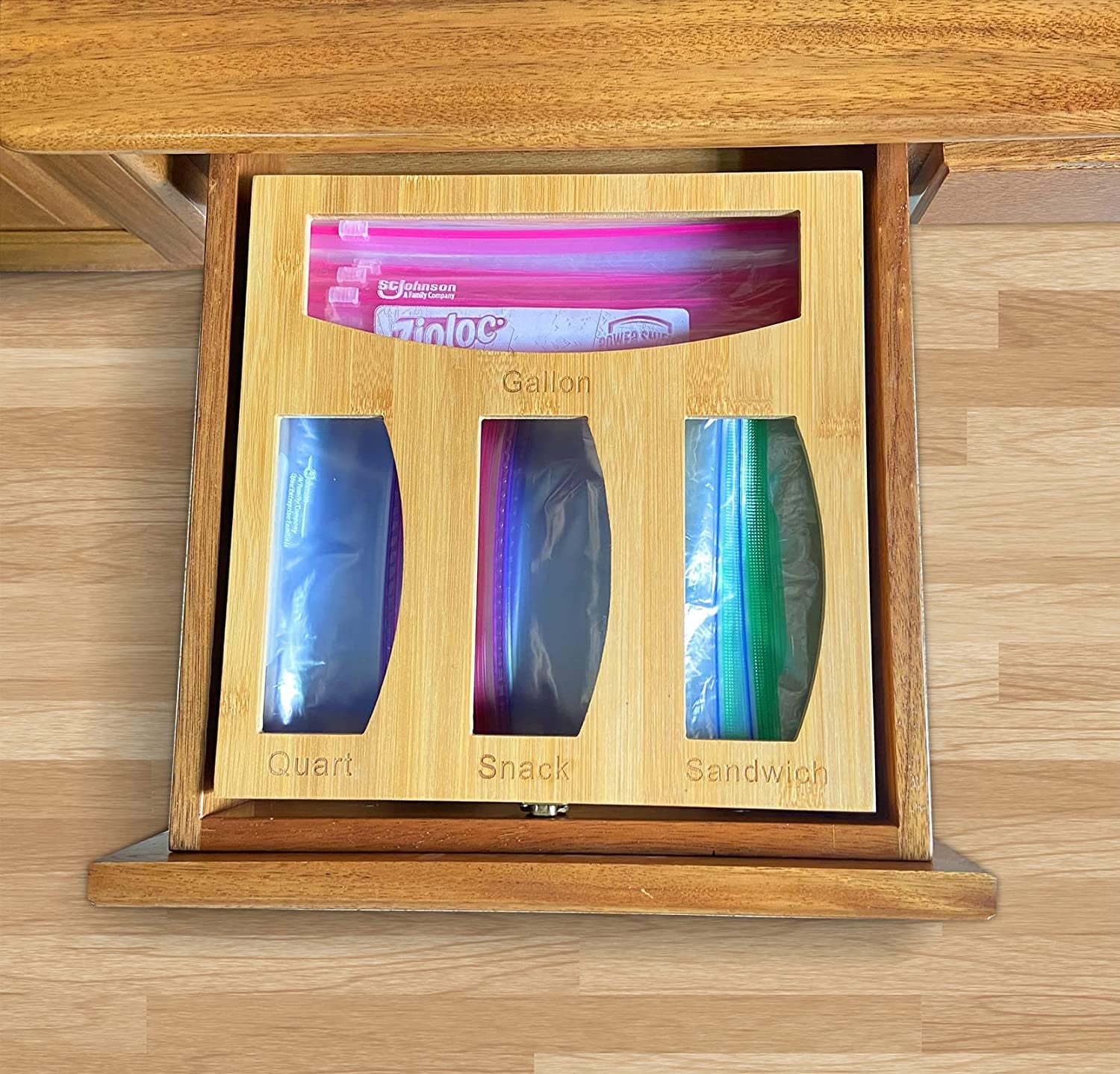 Bamboo Ziplock Bag Storage Organizer UltraCheap Deals