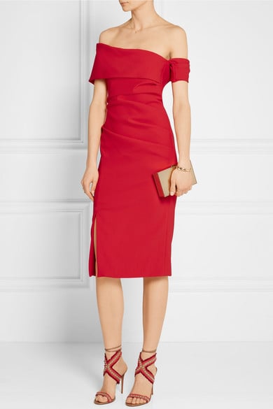 Haney Off-the-Shoulder Ruched Stretch-Crepe Dress ($2,135)