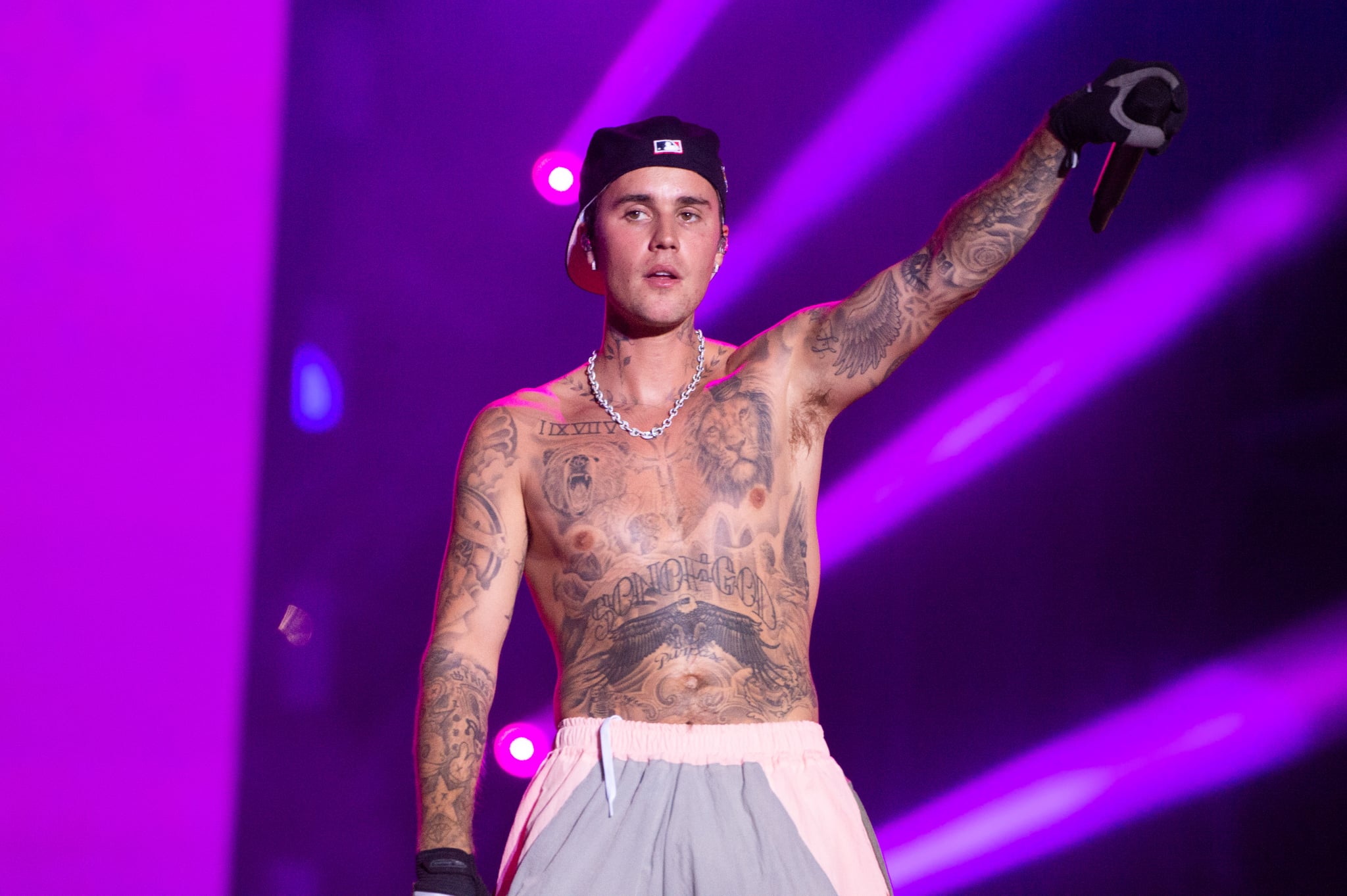 Justin Bieber performs on day three of Sziget Festival 2022 in Budapest, Hungary