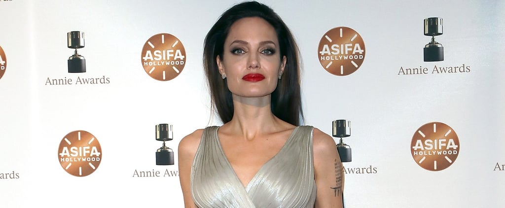 Angelina Jolie Silver Versace Dress