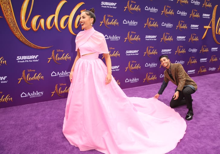 Mena Massoud And Naomi Scott At The Aladdin Premiere 2019 POPSUGAR 