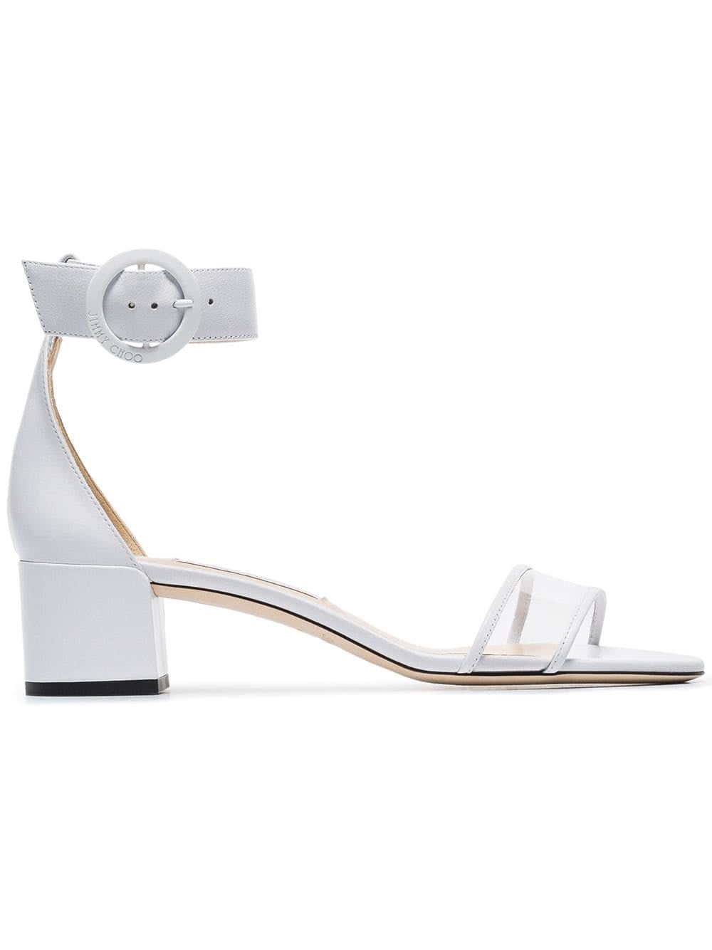 Jimmy Choo Jaimie 40 Leather and PVC Sandals | These Are the Best Spring  Sandals of 2019 — Here's How to Style Them | POPSUGAR Fashion Photo 25