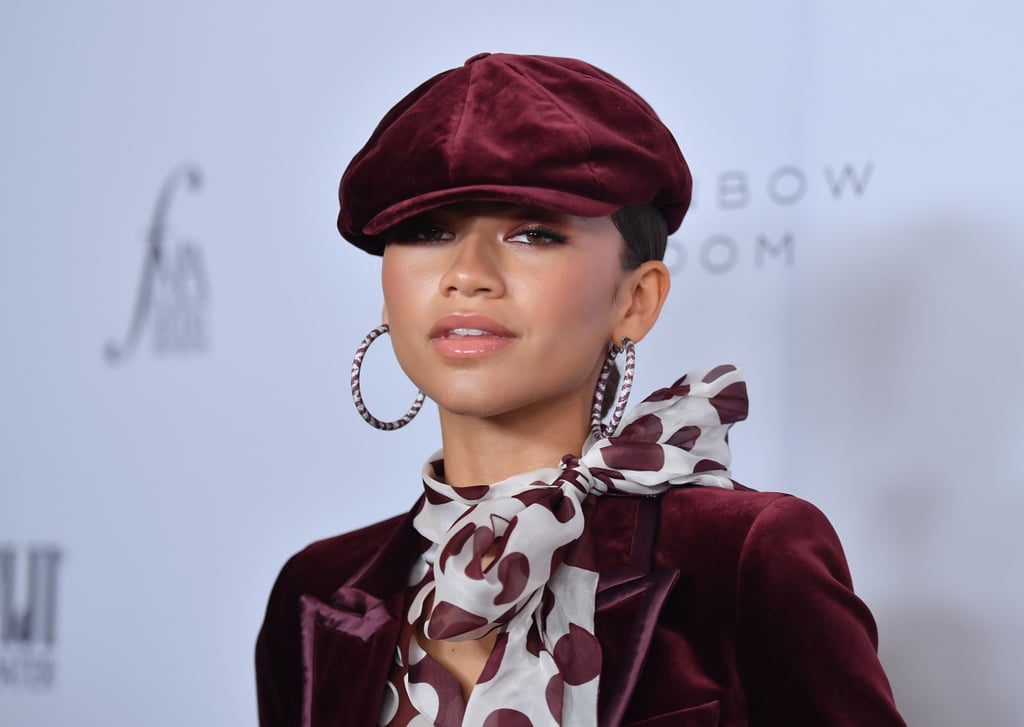 Zendaya's Red Velvet Suit at The Fashion Media Awards 2019