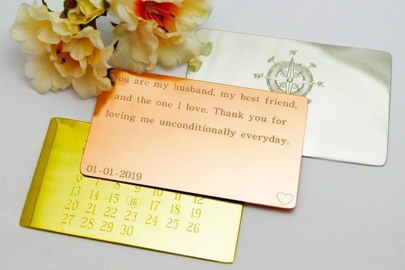 Engraved Wallet Card Insert