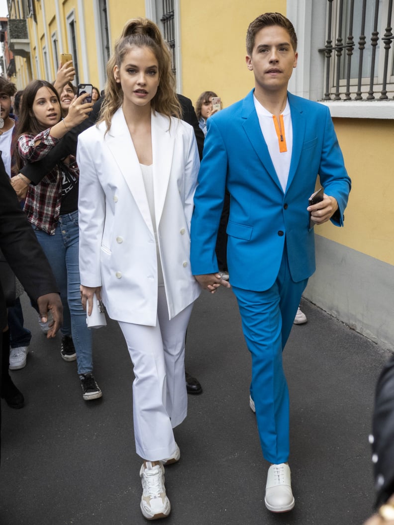 Barbara Palvin and Dylan Sprouse at Milan Fashion Week