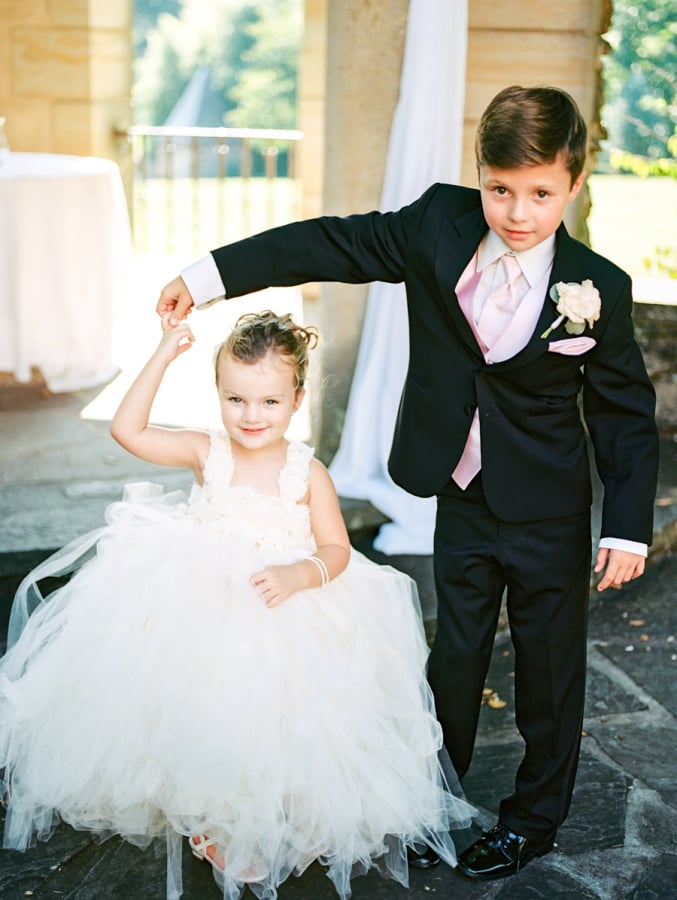 Adorable Flower Girls and Ring Bearers Kissing