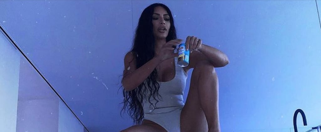 Kim Kardashian White Bodysuit July 2018