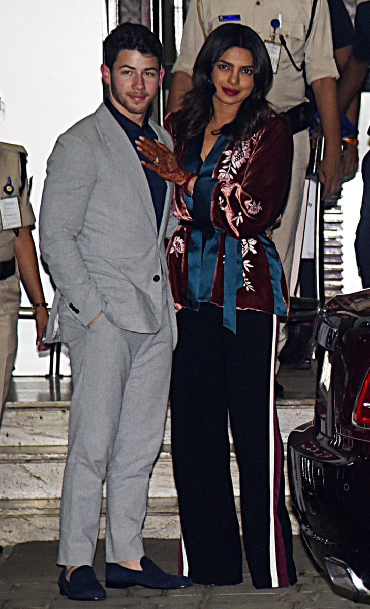 Priyanka Chopra Velvet Jacket With Nick Jonas