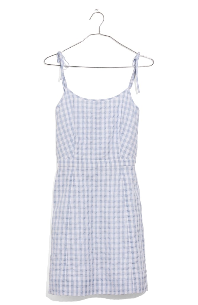 Madewell Tie Strap Gingham Dress