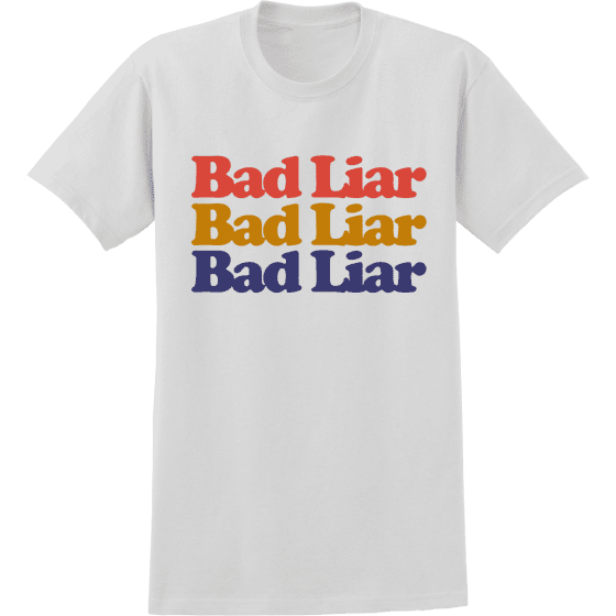 BAD LIAR X3 White T-Shirt ($30)
