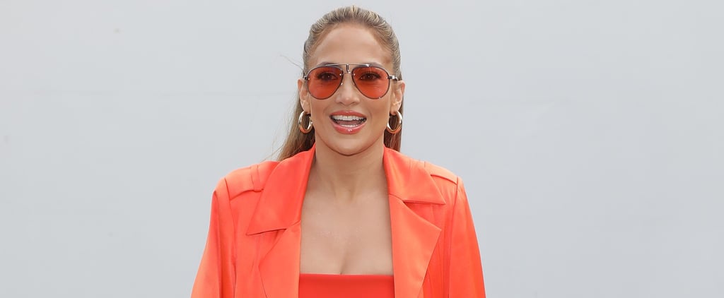 Jennifer Lopez's Orange Dress and Heels on Despierta America