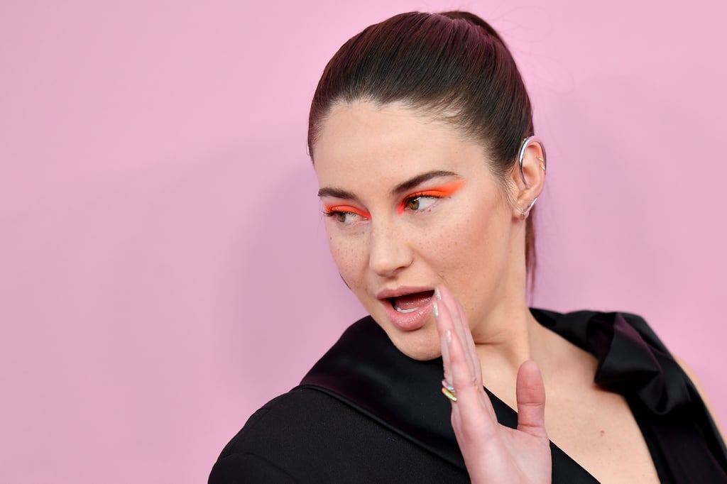 Shailene Woodley's Neon Orange Eye Shadow Trend