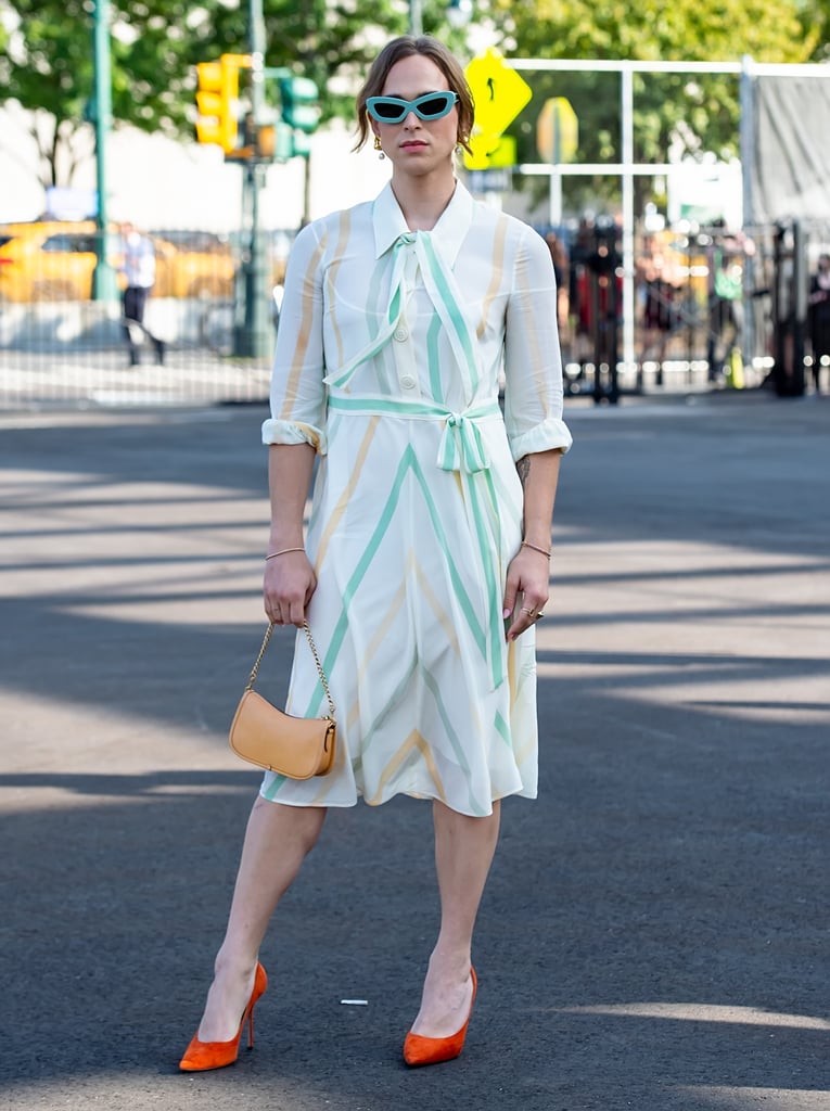 Tommy Dorfman in Coach at New York Fashion Week