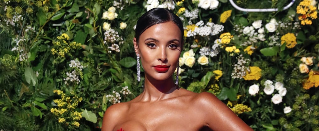 Maya Jama Wears Red Gown to GRM Gala