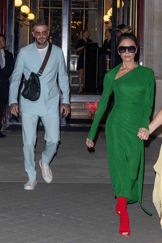 David and Victoria Beckham Team Bright Colours in 2022