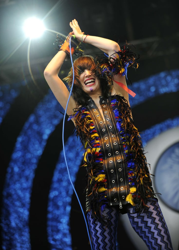 Wearing a fringed leather look in 2009.