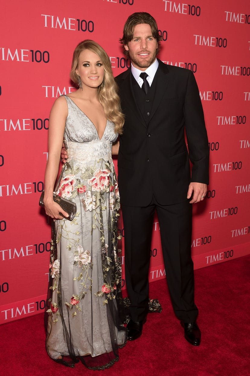 NEW YORK, NY - APRIL 29:  Carrie Underwood (L) and husband Mike Fisher attend the 2014 Time 100 Gala at Frederick P. Rose Hall, Jazz at Lincoln Center on April 29, 2014 in New York City.  (Photo by D Dipasupil/FilmMagic)