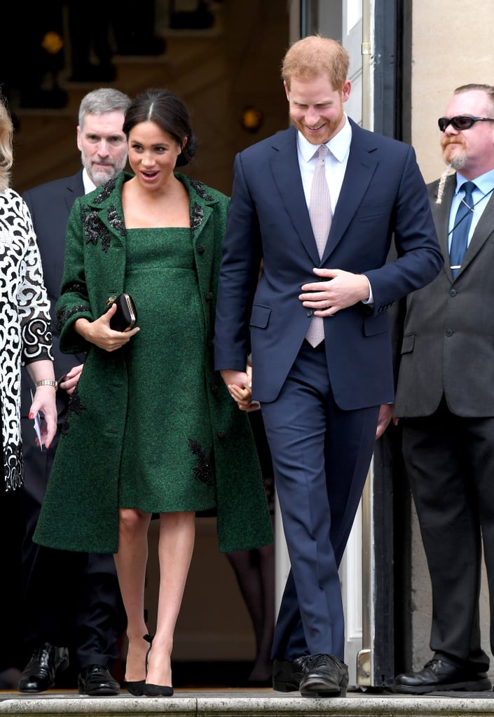 Meghan in an Embellished Erdem Outfit