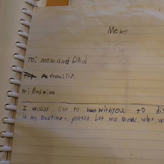 Girl Sends Parents a Memo About Bedtime