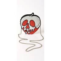 Danielle Nicole Red and Silver Glitter One Bite Poisoned Apple Leatherette