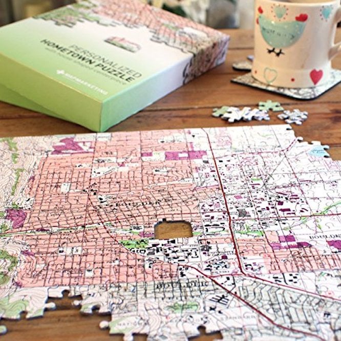 Personalized My Hometown Map Jigsaw Puzzle 