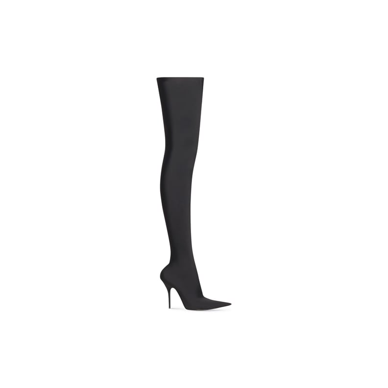 Shop Similar: Balenciaga Knife 110mm Over-the-Knee Boot in Black