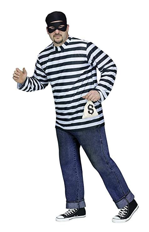 Fun World Plus Size Burglar Costume