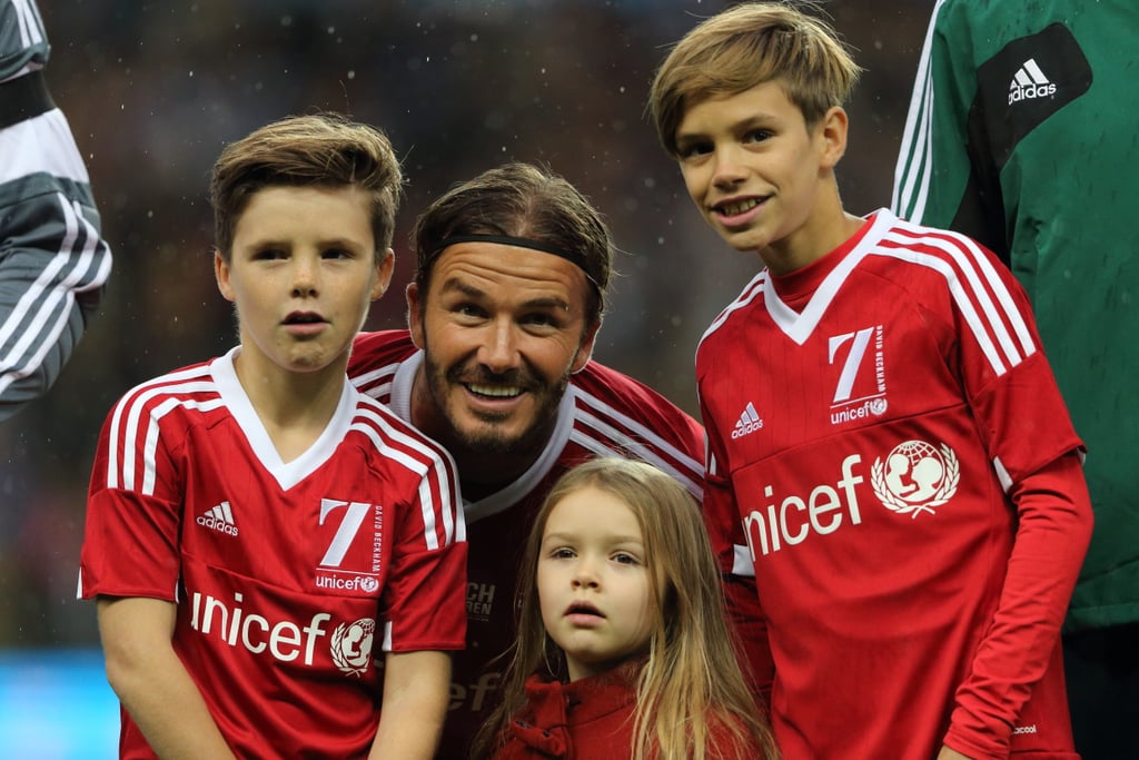 The Beckham Family at UNICEF Soccer Match November 2015