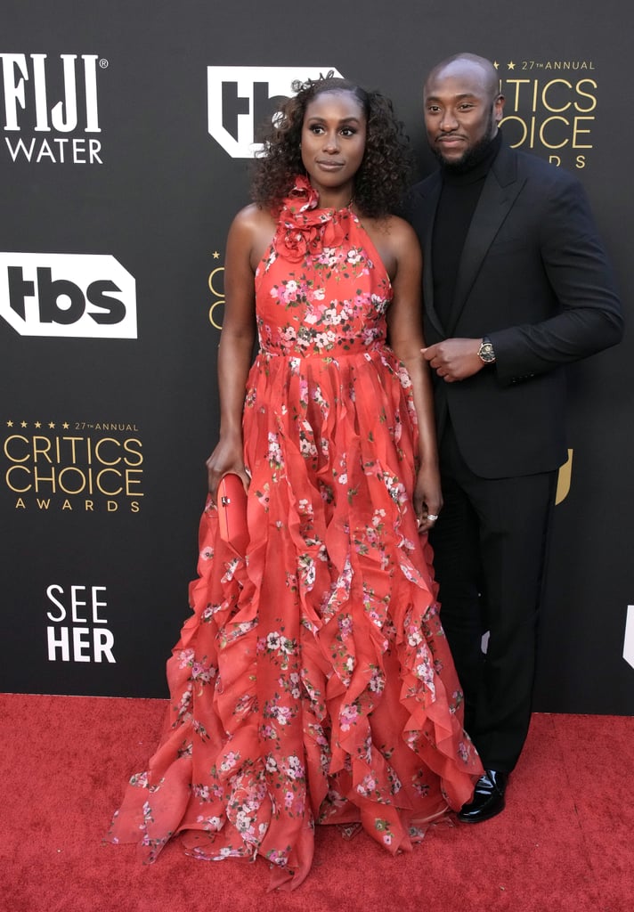 Issa Rae and Louis Diame at the 2022 Critics' Choice Awards