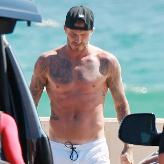 David Beckham Shirtless at the Beach | Pictures
