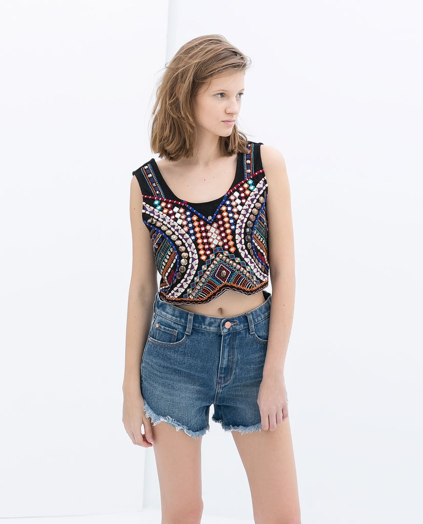 Zara Beaded Top What To Wear When Its Hot Outside Popsugar Fashion Photo 71 6280